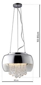 Křišťálový lustr na lanku LUNA 1xE14/40W/230V