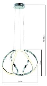 LED Lustr na lanku GLOBE LED/50W/230V