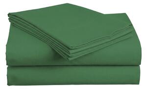 Bavlněné prostěradlo LUX lahvově zelené 140x240 cm