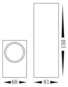 Venkovní nástěnné svítidlo BOKA 2xGU10/60W/230V IP44 černá