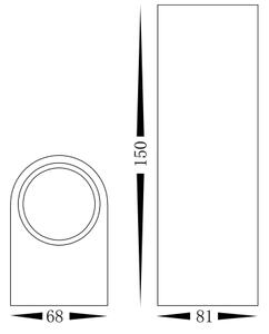 Venkovní nástěnné svítidlo OVALIS 2xGU10/35W/230V IP44 černá