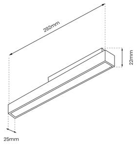 LED Svítidlo do kolejnicového systému MAGNETIC TRACK LED/12W/48V