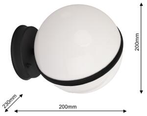 Venkovní nástěnné svítidlo CIRCULO 1xE27/40W/230V IP44