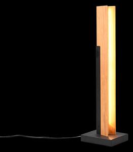 Trio 541610132 LED stolní svítidlo Kerala 1x8W | 950lm | 3000K - 4 fázový dotykový stmívač, černá, dřevo