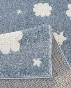 Dětský koberec Happy Rugs NIGHT TIME modrý / bílý