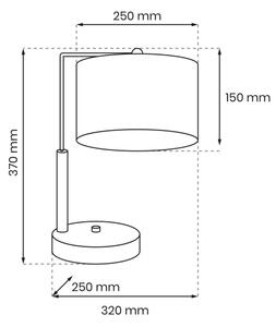 Stolní lampa ULTIMO 1xE27/60W/230V černá