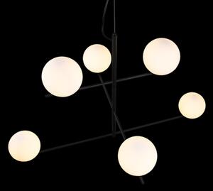 Trio 302000632 závěsné stropní svítidlo Pure 6x28W | E14 - nastavitelná výška, černá, bílá