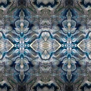 Šedo-modrá abstraktní obrazová vliesová tapeta Z80076 Philipp Plein, Zambaiti Parati