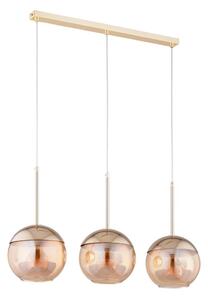 Lustr na lanku VOLDA 3xE27/60W/230V mosaz