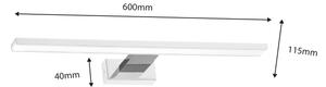 LED Koupelnové osvětlení zrcadla SHINE LED/13,8W/230V 60 cm IP44 bílá/chrom