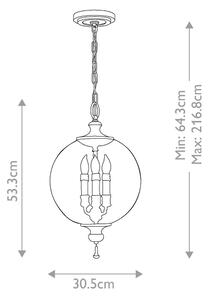 Elstead FE-ARGENTO-P - Lustr na řetězu ARGENTO 3xE14/60W/230V