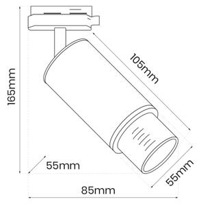 Bodové svítidlo do lištového systému MICA 1xGU10/25W/230V 1-fázové bílá