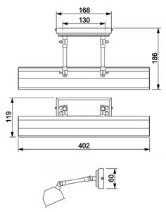 Elstead CHAWTON-PLM-DB - Obrazové svítidlo CHAWTON 2xE14/40W/230V