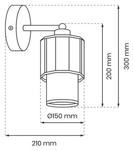 Nástěnná lampa BLANCO 1xE27/60W/230V bílá