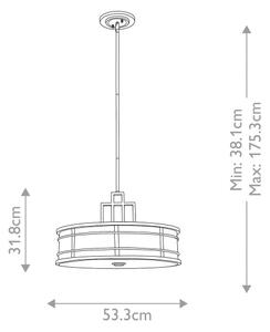 Feiss FE-FUSION-P-L - Lustr na tyči FUSION 3xE27/60W/230V