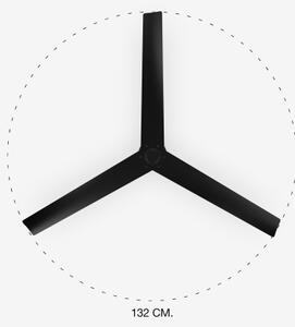 FARO 34100 - Stropní ventilátor MILOS černá + dálkové ovládání