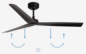 FARO 34100 - Stropní ventilátor MILOS černá + dálkové ovládání