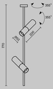 Maytoni C021CL-02W - Lustr na tyči ELTI 2xGU10/50W/230V bílá