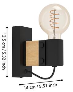 Eglo 43903 - Nástěnné svítidlo BAILRIGG 1xE27/40W/230V