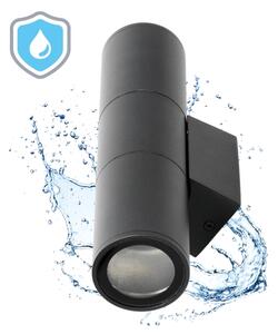 Venkovní nástěnné svítidlo 2xGU10/35W/230V IP54 kulatý černá