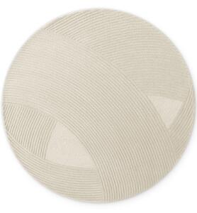Ted Baker, Kusový koberec Ted Baker Kensington 106399 Creme kruh, 160x160, bílá, kancelář