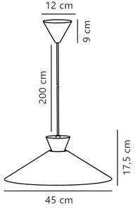 Nordlux - Lustr na lanku DIAL 1xE27/40W/230V pr. 45 cm bílá