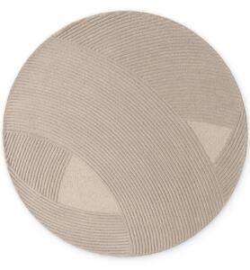 Ted Baker, Kusový koberec Ted Baker Kensington 106400 Beige kruh, 160x160, béžová, kancelář