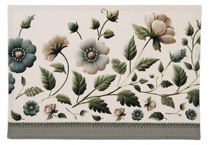 6ks béžové bavlněné prostírání s květy Gently Blooming - 48*35 cm - Clayre & Eef