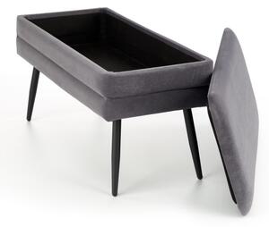 Lavice s úložným prostorem VELVA 37x78 cm šedá