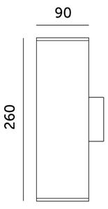 Venkovní nástěnné svítidlo 2xGU10/35W/230V IP54 hranatý černá