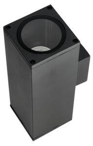 Venkovní nástěnné svítidlo 2xGU10/35W/230V IP54 hranatý černá