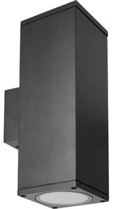 Venkovní nástěnné svítidlo 2xGU10/35W/230V IP54 hranatý černá
