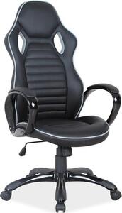 Nábytkáři ORFA Q-105 - kancelářská židle ECO kůže černá/šedá (OBRQ105CSZW) (S) (K150-Z)