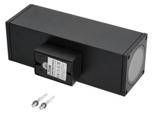 Venkovní nástěnné svítidlo 2xGU10/35W/230V IP54 hranatý černá