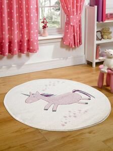 Dětský koberec Happy Rugs EINHORN růžový/krémový