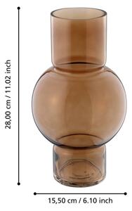 Eglo 421233 - Skleněná váza AMPITABE 28x15,5 cm hnědá