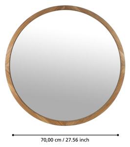 Eglo 425038 - Nástěnné zrcadlo BANI pr. 70 cm hnědá