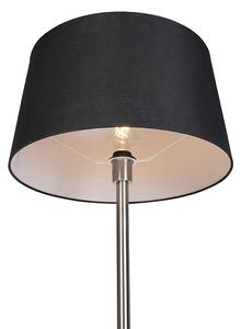 Moderní stojací lampa z oceli s černým odstínem 45 cm - Simplo
