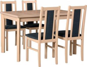 Nábytkáři ORFA MILENIUM 1 - jídelní set stůl+4 židle (Max 5P+Boss 14 ) dub sonoma/látka č.11 šedá grafitová- kolekce 