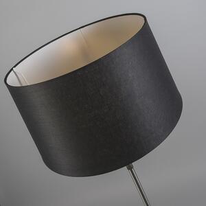 Stojací lampa z oceli s odstínem černé 45 cm nastavitelná - Parte