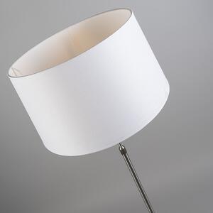 Stojací lampa ocelová s odstínem bílá 45 cm nastavitelná - Parte