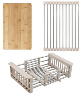 Sada dřezových doplňků 3-dílná REA Beige