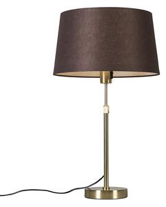 Stolní lampa zlatá / mosaz s hnědým odstínem nastavitelná 35 cm - Parte