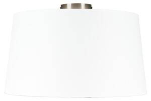 Moderní stropní lampa z oceli s bílým odstínem 45 cm - Combi
