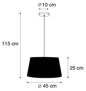 Moderní závěsná lampa z oceli se stínidlem 45cm bílá - Combi 1