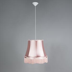 Retro závěsná lampa růžová 45 cm - babička