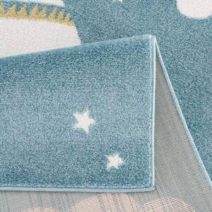 Dětský koberec Měsíc Anime 9383 modrý