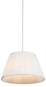 Retro závěsná lampa bílá 35 cm - Plisse