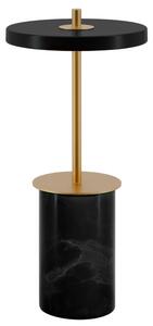Umage Černá mramorová stolní nabíjecí LED lampa Asteria Move 25,5 cm