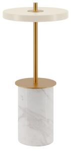 Umage Bílá mramorová stolní nabíjecí LED lampa Asteria Move 25,5 cm